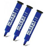 Hi-Text Mavi Kesik Uçlu Permanent Marker 3'lü Set Her Yüzeye Yazabilen Kalemler