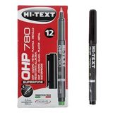 Hi-Text Permanent Kalem S Seri Asetat CD Kalemi Siyah (12 Li Paket)