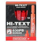 Hi-Text Yuvarlak Uçlu Kırmızı 830pbk 12'li Markör Kalem