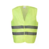 Hi-Vis F.sarı Reflektörlü İş Güvenliği Yeleği Yüksek Görünürlük Trafik & İnşaat