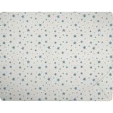 Hibboux Star Bebek Lastikli Çarşaf - 70 x 140 cm - Beyaz - Mavi