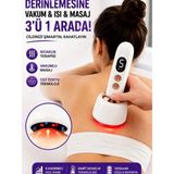 HiboTekno Akıllı Vakumlu Kupa Çekme Masaj Cihazı 1200MAH Isıtmalı 9 Kademe Dijital Ekran Şarjlı Vücut Masaj Aleti - Renkli