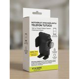 HiboTekno Motosiklet Ayna Bağlantılı Telefon Tutucu - Titreşim Önleyici Şok Emici Kilitli Mekanizma 4.7 Inç ile 7.2 Inç