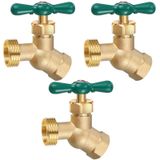 Hicarer 3 ADET Hortum Bibb 1/2 "FIP X 3/4" MHT Erkek Hortum Dişli Hortum Konnektörü, Dış Mekan Bahçe Hortumları Tıkaç, No-Kink Hortum Bibb, Bahçeler, Verandalar, Sulama Uygulamaları için Su Musluğu