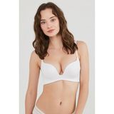 #hiççamaşırı Beyaz Balensiz Decollette Push Up Sütyen - 80B