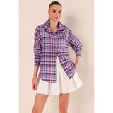 Hiccup Kadınlar BDART Oversize Poplin 2’li Gömlek Lavanta Moru