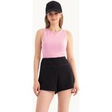 Hiccup Kadınlar Halter Boyun Kesik Detaylı Crop Tank Top Pembe