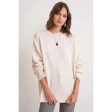 Hiccup Kadınlar Mixray Oversize Triko Kazak Natural