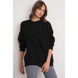 Hiccup Kadınlar Mixray Oversize Triko Kazak Siyah