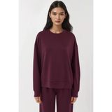 Hiccup Kadınlar Modal Touch Basic Sweatshirt Bordo Kırmızı - Bordo - Kırmızı