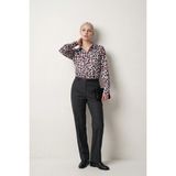 Hiccup Kadınlar MY FASHION Leopar Desenli Uzun Kollu Düğmeli Gömlek Macenta Pembesi