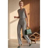 Hiccup MY FASHION Bisiklet Yaka Crop Yelek & Yüksek Bel Pantolon İkili Takım