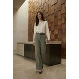 Hiccup MY FASHION Kemerli Paça Kıvırmalı Pileli Pantolon