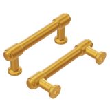 Hickory Hardware 10'lu Paket Mutfak Dolabı Kolları, Kapılar ve Şifonyer Çekmeceleri için Çekmece Çekme, Banyo Donanımı, 3 İnç Delik Merkezi, Fırçalanmış Altın Pirinç, Piper Koleksiyonu