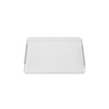 Hid Design Atelier 4-6 Kişilik Kahve/çay Pleksi Tepsi Düz Kulp %100 Pirinç Gümüş Renk