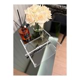 HİD DESIGN ATELIER Pleksi Servis Peçetelik Gümüş