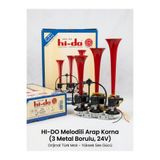 HIDO Hi-Do HD520B 24V Melodili Arap Korna 3’lü Metal Borulu Havalı Korna Kırmızı