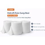Hidrofil Rulo Sargı Bezi 10 cm x 100 M 3 Adet Pamuklu Gazlı Bez Rulo Sargı Bezi - Beden