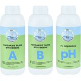Hidroponik Farm Topraksız Tarım Bitki Besini ve Ph Düşürücü (1 Lt A 1 Lt B ve 1 Lt Ph Düşürücü)