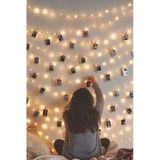 Hidz Tel Led Işık 10 Metre (Sarı) Pilli + 50 Adet Küçük Mandal