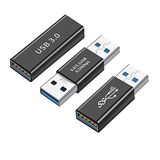 HIEbee 3 çeşit USB 3.0 apter kiti, USB 3.0 Dişiden Dişiye ve Erkekten Erkeğe ve Dişiye Erkeke, Yüksek Hızlı Dönüştürme Uzatma Bağlayıcı Konektörü Dönüştürme, Siyah