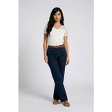 Hies Salaş Palazzo Kot Pantolon - Denim Kumaş Likralı ,bol Paça Kadın Jeans - Lacivert - 40
