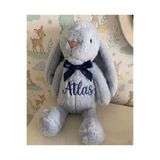Hifashion İsimli Tavşan Peluş Uyku Arkadaşı Hediyelik Bebek Oyuncağı Doğum Özel Gün Hediyesi - 33 cm Kişiye özel