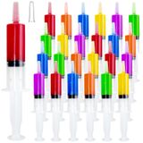 Hifunwu 30'lu Paket Parti Jello Shot Şırıngaları Plastik Şırınga Çekimleri 2 oz Jello Shots için Şırıngalar, Cadılar Bayramı, Noel, Şükran Günü Partisi için Büyük Yeniden Kullanılabilir İçecek