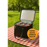 Hig Home 22 Litre Yalıtımlı Termos Çanta Plaj, Piknik ve Kamp İçin Dayanıklı Kullanım - Siyah