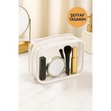 HİG HOME Su Geçirmez Pvc Makyaj Ve Organizer Düzenleyici Seyahat Çantası