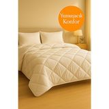 Hig Home Tek Kişilik Yumuşak Mikrofiber Kışlık Yorgan Beyaz Renkli Sıcak Tutan Özellik