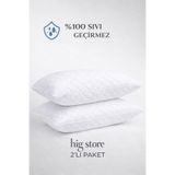 Hig Store 2 Adet Kapitone %100 Sıvı Su Geçirmez Yastık Alezi 50x70 Ebat Kapaklı