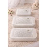 Hig Store 3'lü Broşlu Incili Fransız Güpür Çeyizlik Bohça Söz Nişan Gelin Damat Kadife Lüks Hurç Seti - Latte - 3 Adet - 60x40