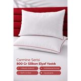 Hig Store Carmine Serisi %100 Silikon Elyaf Dolgu Antibakteriyel Yastık - Otel Tipi 800 gr 2 Adet - 50 x 70 cm - Beyaz