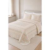 Hig Store Gündelik Çeyizlik Hediyelik Kapitone Desenli Çift Kişilik / Battal Boy Yatak Örtüsü Takımı Seti 250x260 Örtü 50x70 2 Adet Yastık Kılıfı