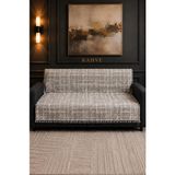 Hig Store Labi Koltuk Örtüsü %100 Pamuklu Saçaklı Çift Taraflı 170X210 Ebat Bohem Koltuk Çekyat Berjer Örtüsü Oturma ve Sırt Bölgesi - 170 x 210 cm - Kahverengi