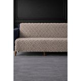 Hig Store Lüks Şönil Kaydırmaz Yıkanabilir Sakallı Koltuk Örtüsü - Çekyat Örtüsü - Oturma ve Sırt 170X210 Ebat - 170 x 210 cm - Taş
