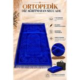 Hig Store Ortopedik Diz Ağrıtmayan 7 cm Visco Süngerli 80X120 Seccade Kadife Embos Üst Kumaş Çantalı - 80 x 120 cm - Lacivert