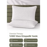 Hig Store Oversize Therapy %100 Visco Ortopedik Visko Yastık 50X70X20 - Baş Boyun Desteği 1 Adet - 50 x 70 cm - Beyaz