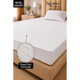 Hig Store Tavşan Tüyü Peluş Sıvı Su Geçirmez Ultra Yumuşak Sessiz Fitted Tasarım Tek Çift Battal Boy Yatak Koruyucu Alez BKLV0003 - 120 x 200 cm - Beyaz