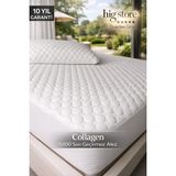 Hig Store Ultra Premium Collagen Sıvı Su Geçirmez Fitted Yatak Koruyucu Alez Tek/çift/battal/yastık Boy - Beyaz - 200 x 200 cm