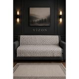 Hig Store Ziza Koltuk Örtüsü %100 Pamuklu Saçaklı Çift Taraflı 170X210 Ebat Bohem Koltuk Çekyat Berjer Örtüsü Oturma ve Sırt Bölgesi - 170 x 210 cm - Vizon