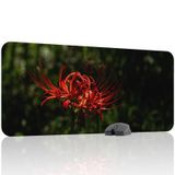 Higanbana Kırmızı Örümcek Zambağı Oyuncu Gaming Mouse Pad Kauçuk Kaymaz Taban Mousepad (V1, 90x40 XXL)