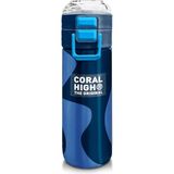 High 500 ml Lacivert Mavi Desenli - Erkek Çocuk Paslanmaz Çelik Okul Termosu/suluk/matara - Standart
