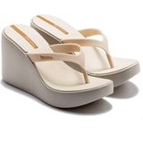 High Fashion Fem Kadın Parmak Arası Terlik Bej 35/40