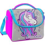 High Kids Pembe Gümüş Unicorn Desenli Thermo Beslenme Çantası