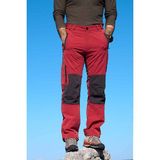 High Mountain Nepal Pantolon Erkekler İçin Kırmızı Antrasit Renkli Bambu Kumaşlı Dağcılık Rahatlığı - XS