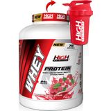 High Nutrition Whey Protein 2280 gr Ahududu Aromalı Protein Tozu 24 gram Protein 76 Servis Shaker Hediye