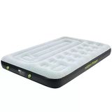 High Peak Unisex Multi Comfort Plus Hava Yatağı, Entegre Ayak Pompası ve Kaymaz Fonksiyon, Nefes Alır, Yumuşak Üst Yüzey, İç ve Dış Mekan İçin, Gri Yeşil Siyah, 198 X 137 X 22 cm
