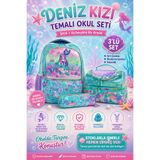 high value Dream West Deniz Kızı temalı 3'lü okul çanta seti